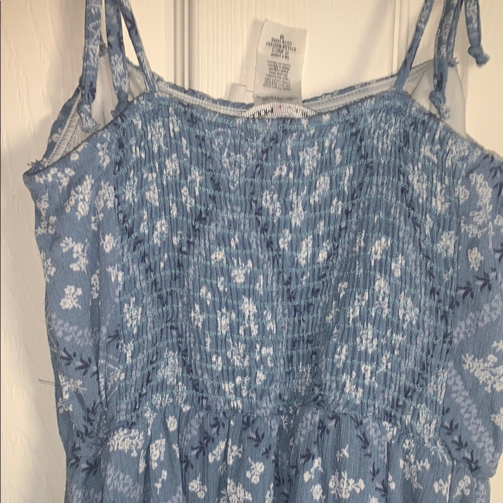 Blue Floral Mini Dress - Picture 6 of 7